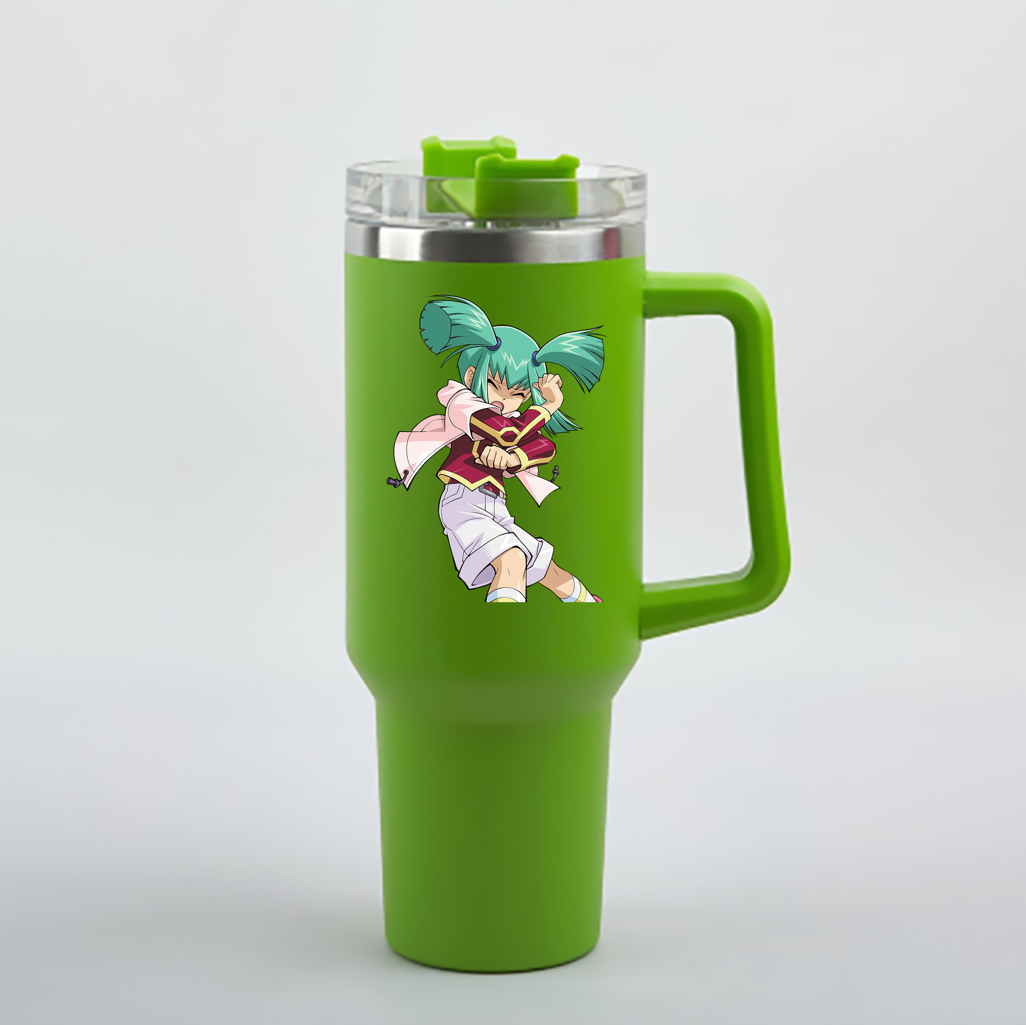 （画像用） 遊☆戯☆王 Yu-Gi-Oh! 1200mL車用タンブラー - クリスタルステッカー（プラスチックストロー付き）